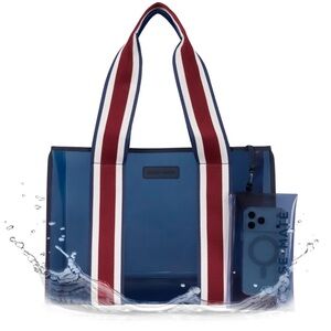 Case-Mate Navy Rugby Stripe Jelly Tote Bag